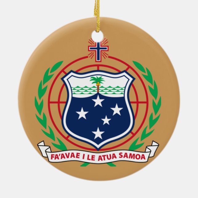 Samoa Weihnachtsdekoration Keramik Ornament (Hinten)