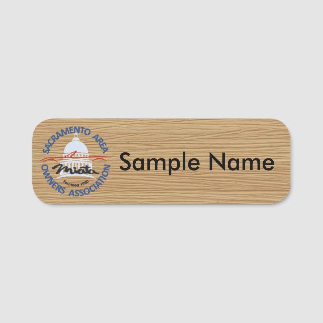 SAMOA Wooden Logo Name Tag Namensschild (Vorderseite)