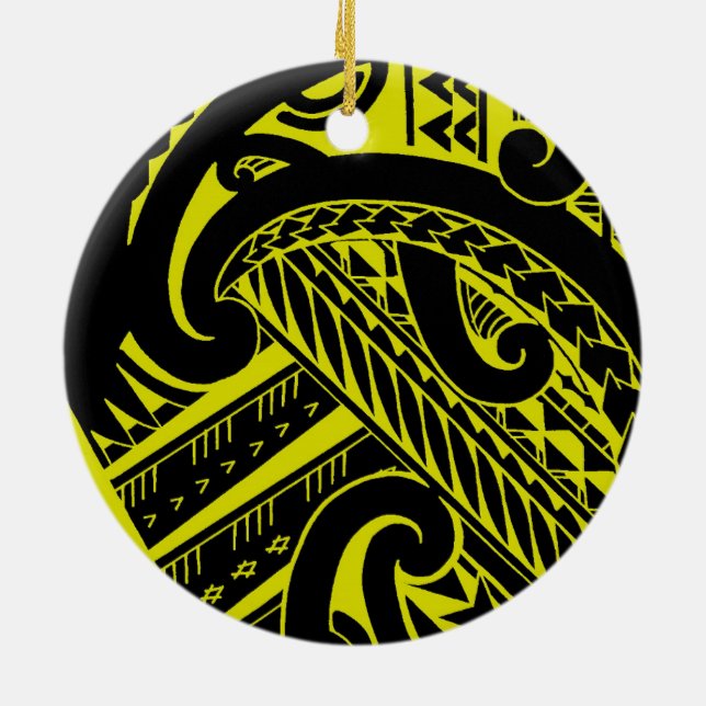 Samoaischer Stammes- Tätowierungsentwurf mit Keramik Ornament (Hinten)