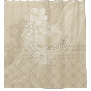 Samoan Alofa - Dekor des polynesischen Bades Duschvorhang