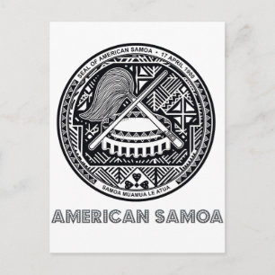 Samoan Emblem Postkarte