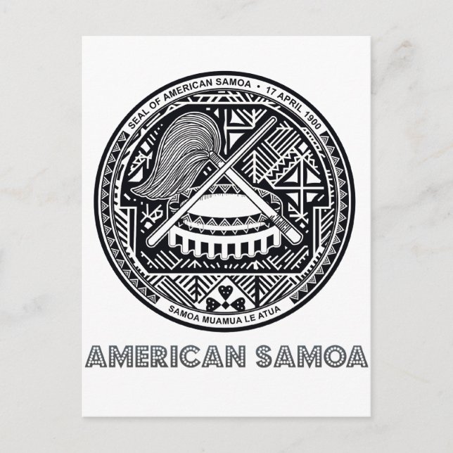 Samoan Emblem Postkarte (Vorderseite)