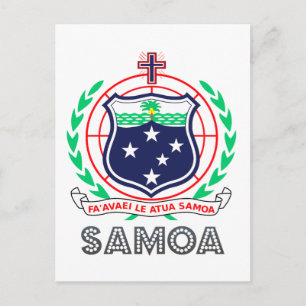 Samoan Emblem Postkarte