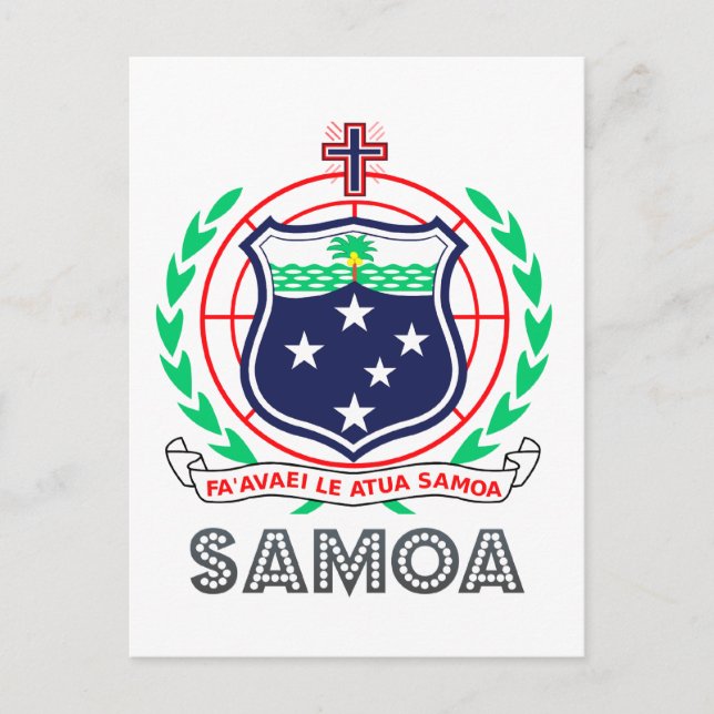Samoan Emblem Postkarte (Vorderseite)