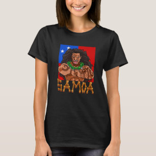Samoan Pride Polynesischer Krieger Samoa Flaggenpr T-Shirt