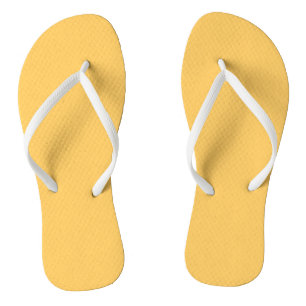Samoan Sun Golden Yellow Solid Color Print, sonnig Flip Flops