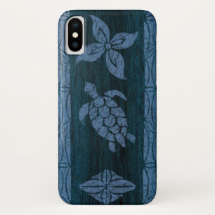 Samoan Tapa Hawaiian Imitats Wood Surfboard iPhone X Hülle