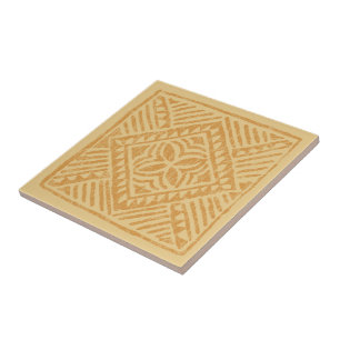 Samoan Tapa Polynesische Diamant Fliesen Untersetz