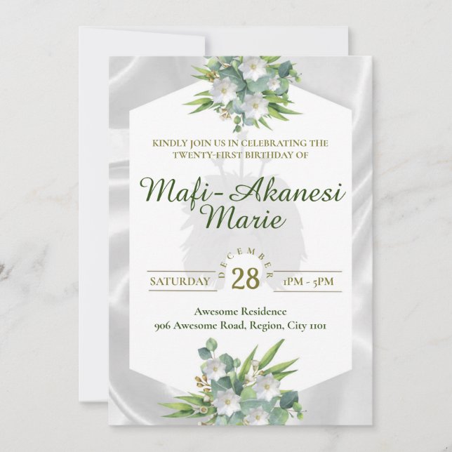 Samoan Tuiga 21. Einladung (Vorderseite)