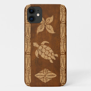 Samoan Turtle Totem Imitate Koa Surfboard Case-Mate iPhone Hülle