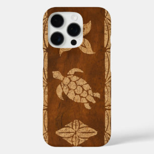 Samoan Turtle Totem Imitats Koa WoodSurfboard Case
