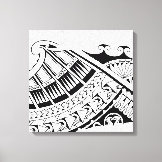 Samoanische Tätowierkunst Leinwanddruck (Vorderseite)