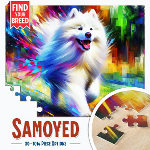 Samojede Hund Acryl-Kunst-Puzzle Puzzle