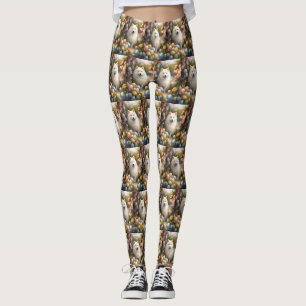 Samojede-Hund mit Ostereiern Feiertag Leggings