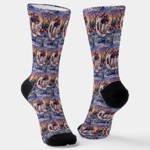 Samojede Hund Valentinstag  Socken