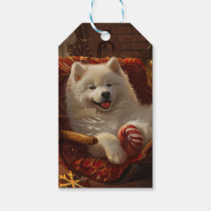 Samojede Hund Weihnachtsfestlich Geschenkanhänger