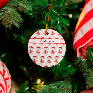 Samojede-Hunderasse Weihnachtssterne Keramik Ornament