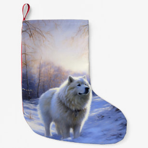 Samojede Lass es schneien Weihnachten Kleiner Weihnachtsstrumpf