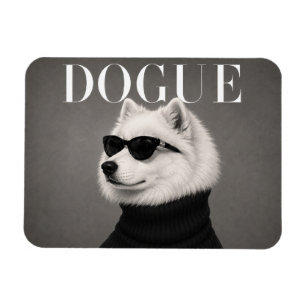 Samojede Luxus-Mode-Hundeporträt Flexi-Magnet Magnet