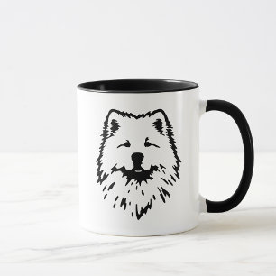 Samojede Minimalist Illustriert Elegant & Chic Tasse