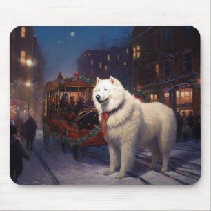 Samojede Weihnachtsfestzeit Mousepad