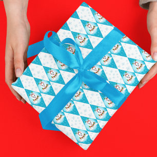Samojede Winterurlaub Diamantmuster Geschenkpapier Set