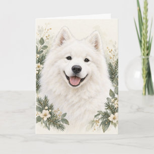 Samojeden-Botanik-Portrait-Faltgrußkarte Karte