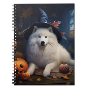 Samojeden Kürbisse Halloween Gruselig Notizblock