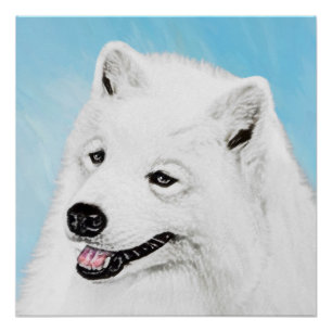 Samojedengemälde - Süße originelle Hundekunst Poster
