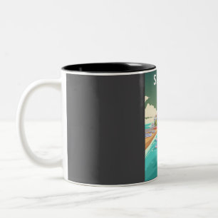 Samos Griechenland Insel Tageszeit Griechisches Re Zweifarbige Tasse