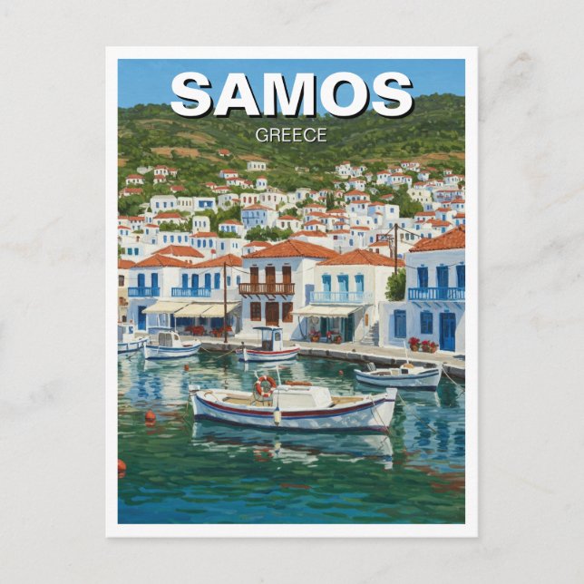Samos Griechenland Reisen Postkarte (Vorderseite)