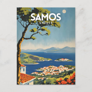 Samos Reiseplakat Postkarte