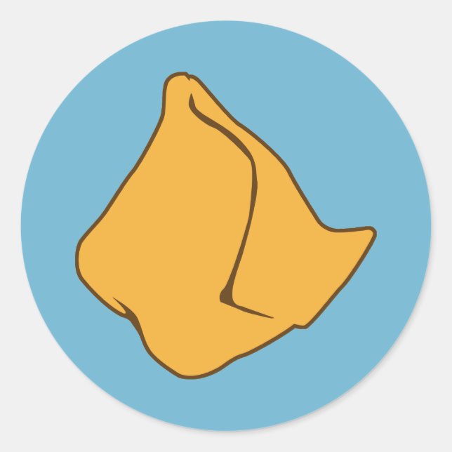 Samosa Runder Aufkleber (Vorderseite)