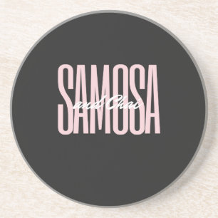 Samosa und chai T - Shirt Große Uhr Getränkeuntersetzer