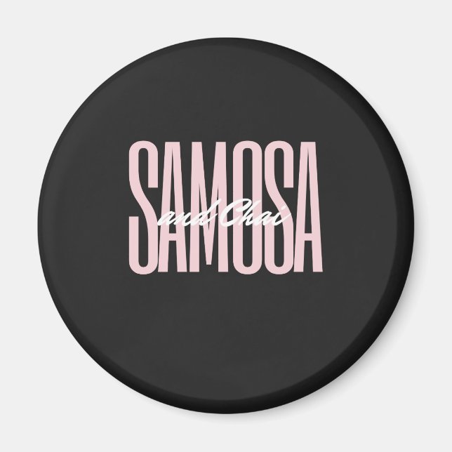 Samosa und Chai T - Shirt Magnet (Vorne)