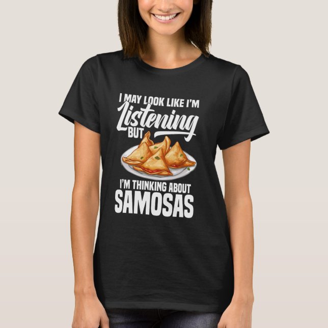Samosas Making Samosa Nahrung Indischer Feinschmec T-Shirt (Vorderseite)