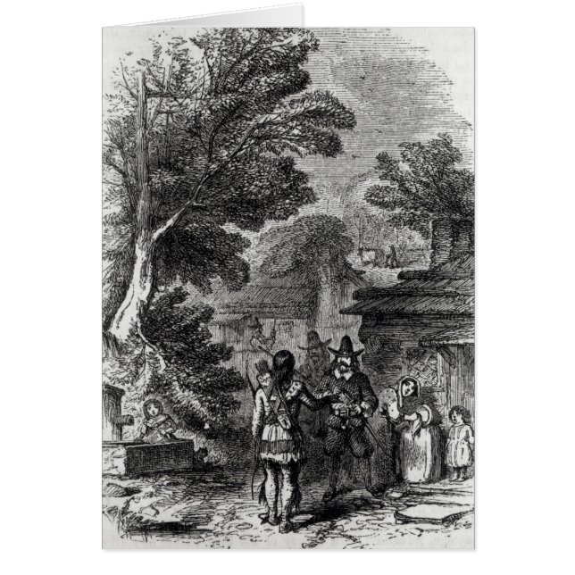 Samoset, der indische Besucher (Vorne)