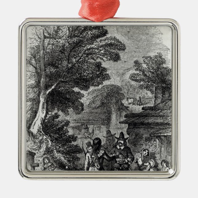 Samoset, der indische Besucher Ornament Aus Metall (Vorne)