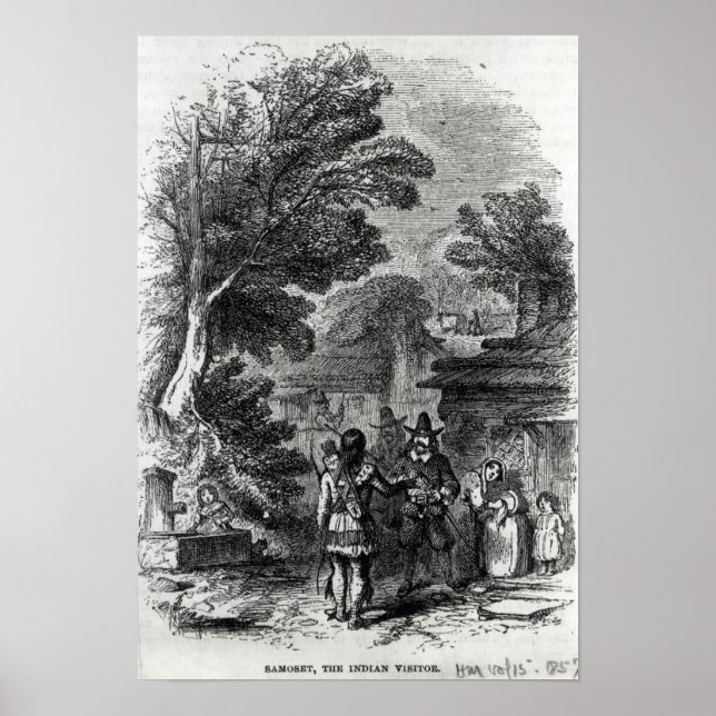 Samoset, der indische Besucher Poster (Vorne)