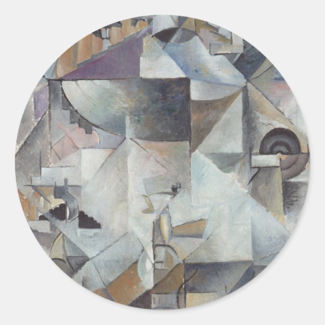 Samovar Runder Aufkleber (Vorderseite)