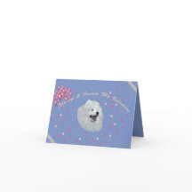 Samoyed 12x18 Folded Valentine's Card Personalisie