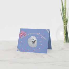 Samoyed 12x18 Folded Valentine's Card Personalisie Feiertagskarte
