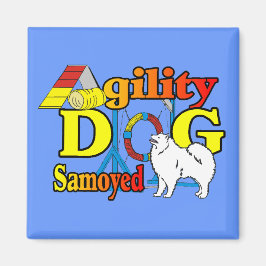 Samoyed Agility Geschenke Magnet