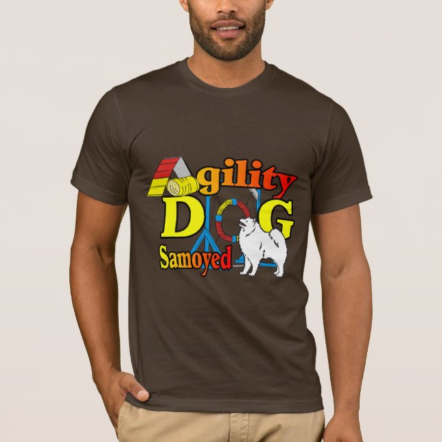 Samoyed Agility Geschenke T-Shirt (Vorderseite)