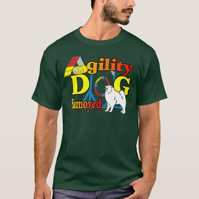 Samoyed Agility Geschenke T-Shirt (Vorderseite)
