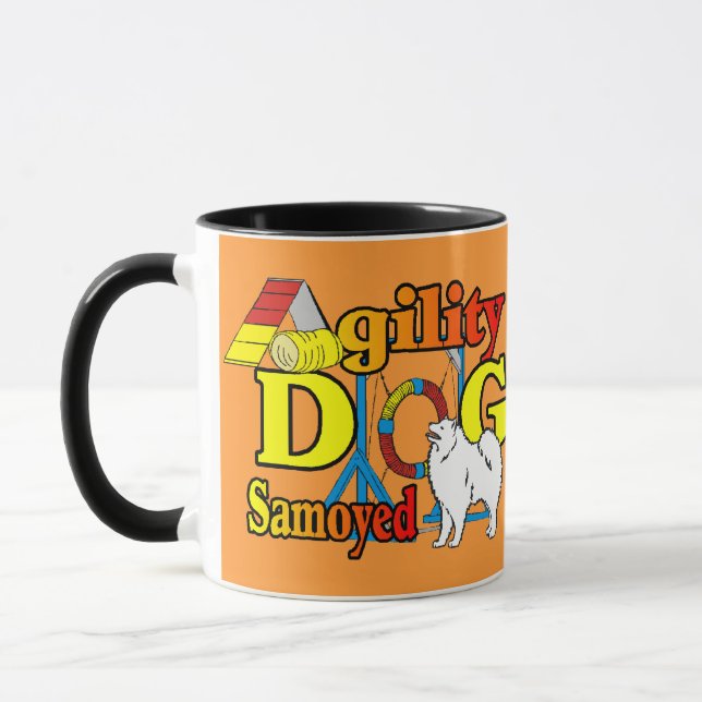 Samoyed Agility Geschenke Tasse (Links)