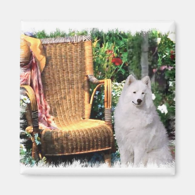 Samoyed Art Geschenke Magnet (Vorne)