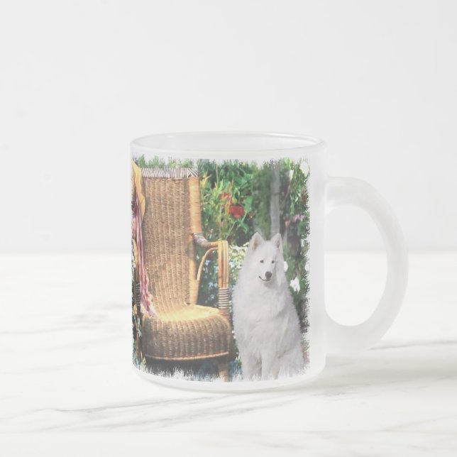 Samoyed Art Geschenke Mattglastasse (Rechts)