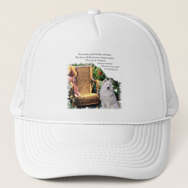 Samoyed Art Geschenke Truckerkappe (Vorderseite)