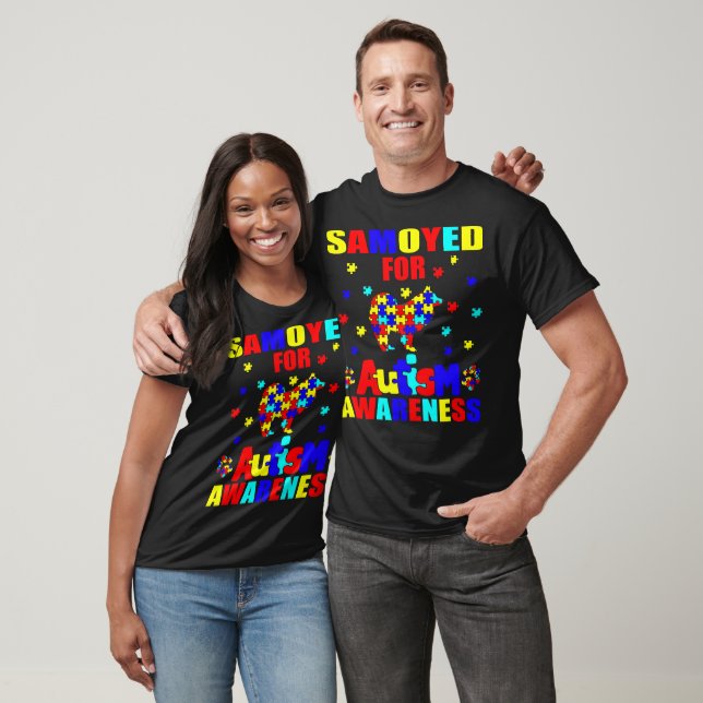 Samoyed Autismus Awareness Gift T-Shirt (Unisex)